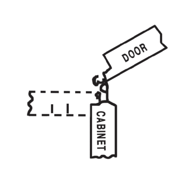 Surface-Mounted Half Wrap Door Hinge