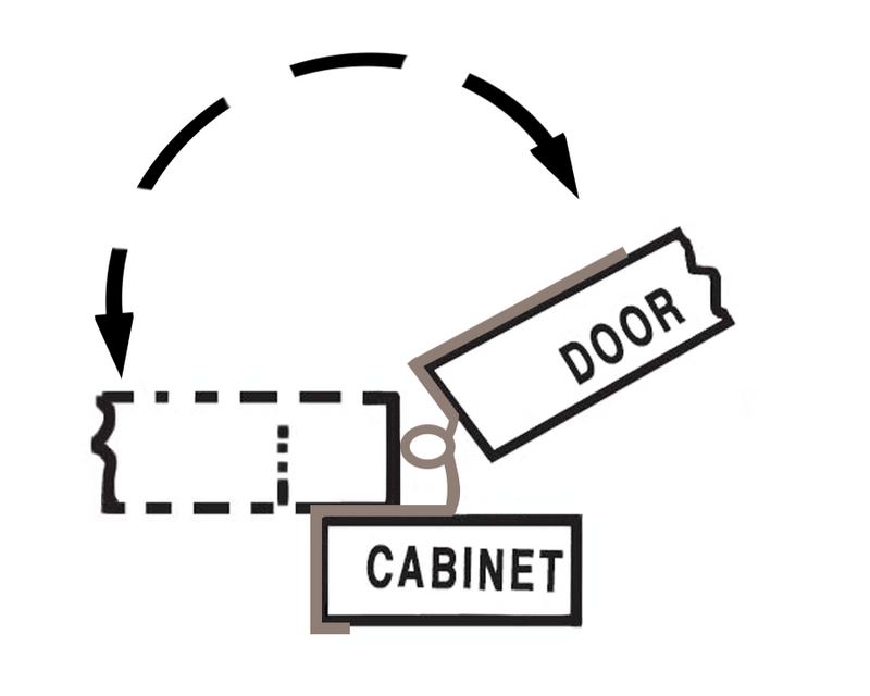 Surface-Mounted Full Wrap Door Hinge