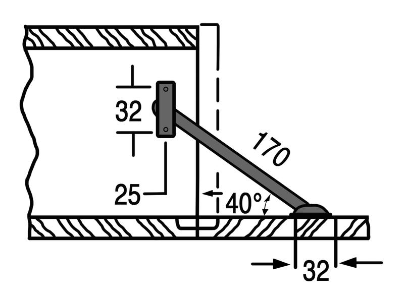 Non-Corrosive Drop Flap Stay