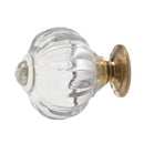 Acrylic-Crystal Knobs with Brass Base