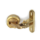 105°-115° Opening Inset Glass Door Hinge - Brass