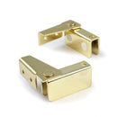 Inset Glass Door Hinge Brass
