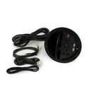 Round Wired Power Grommet - USB