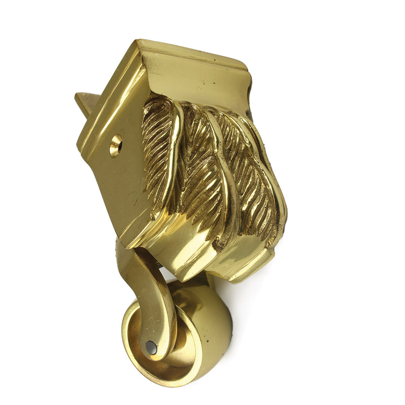 Solid Brass Claw-Foot Toe Socket Caster