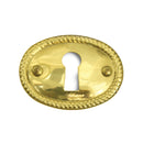 Solid Brass Keyhole Escutcheons