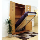 Descending Bed for Use Behind Bi-Fold Doors