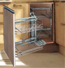 Corner Cabinet Pullout with Hidden Wire Baskets